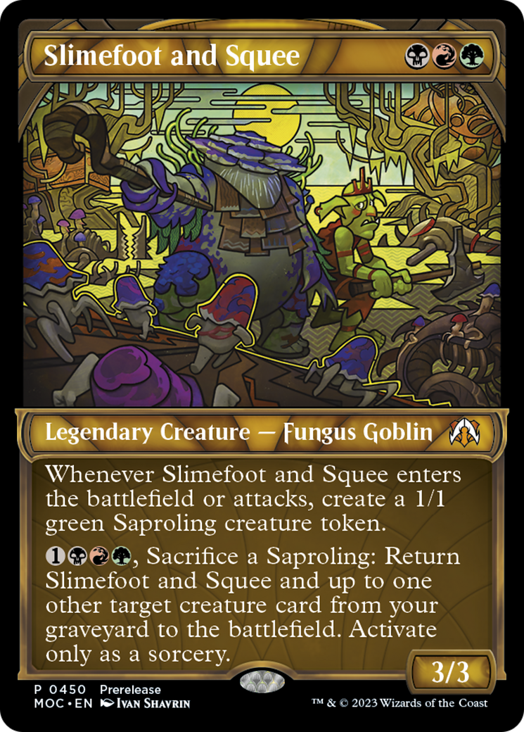 Slimefoot and Squee (Showcase Planar Booster Fun) [March of the Machine Commander Prerelease Promos] MTG Single Magic: The Gathering | Red Claw Gaming