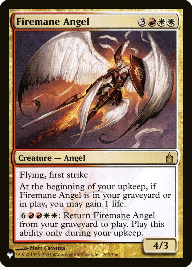 Firemane Angel [The List] MTG Single Magic: The Gathering | Red Claw Gaming