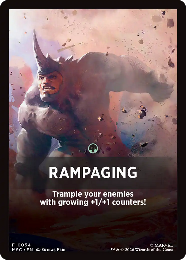 Rampaging Theme Card [Marvel Super Heroes Commander] | Red Claw Gaming