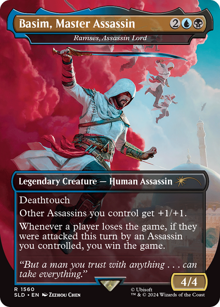 Basim, Master Assassin - Ramses, Assassin Lord (Rainbow Foil) [Secret Lair Drop Series] MTG Single Magic: The Gathering | Red Claw Gaming