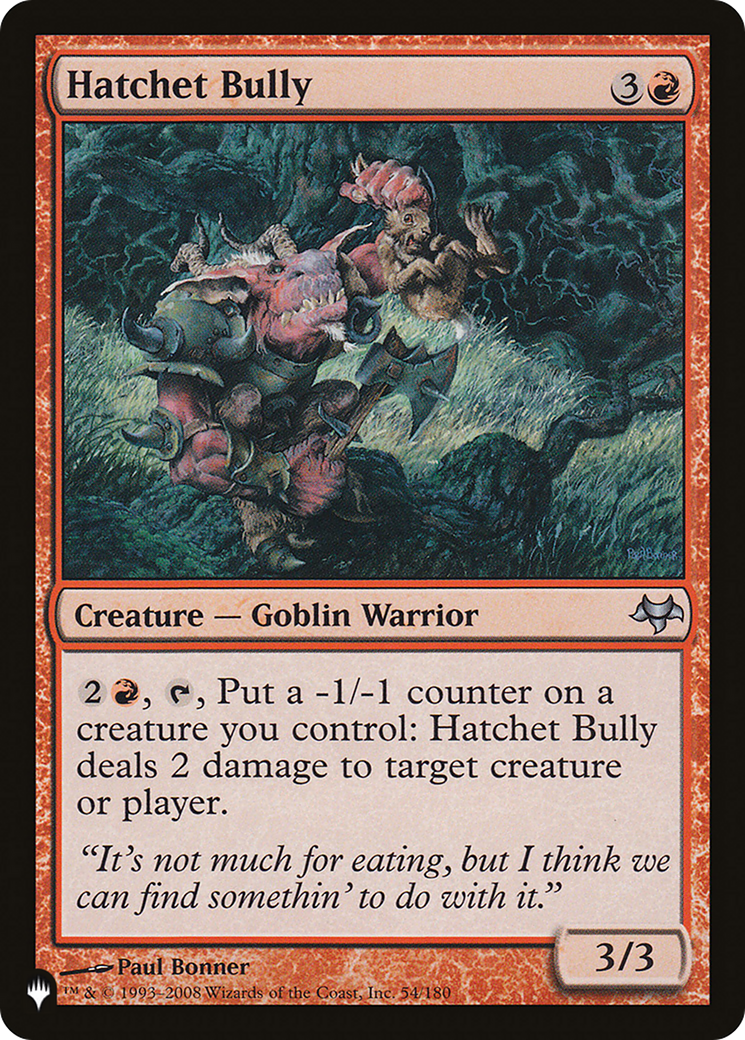 Hatchet Bully [The List] MTG Single Magic: The Gathering | Red Claw Gaming
