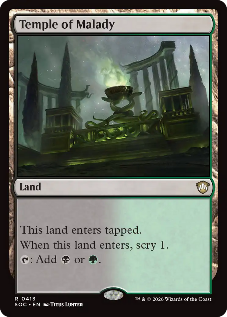 Temple of Malady [Secrets of Strixhaven Commander] MTG Single Magic: The Gathering | Red Claw Gaming
