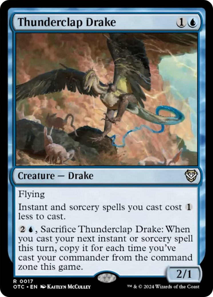 Thunderclap Drake [Outlaws of Thunder Junction Commander] MTG Single Magic: The Gathering | Red Claw Gaming
