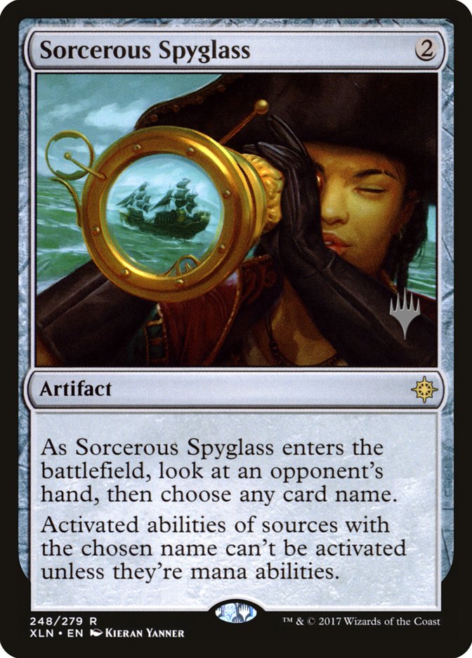 Sorcerous Spyglass (Promo Pack) [Ixalan Promos] MTG Single Magic: The Gathering | Red Claw Gaming