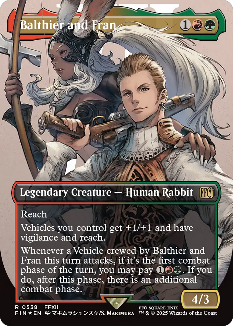 Balthier and Fran (Borderless) (Surge Foil) [FINAL FANTASY] MTG Single Magic: The Gathering | Red Claw Gaming