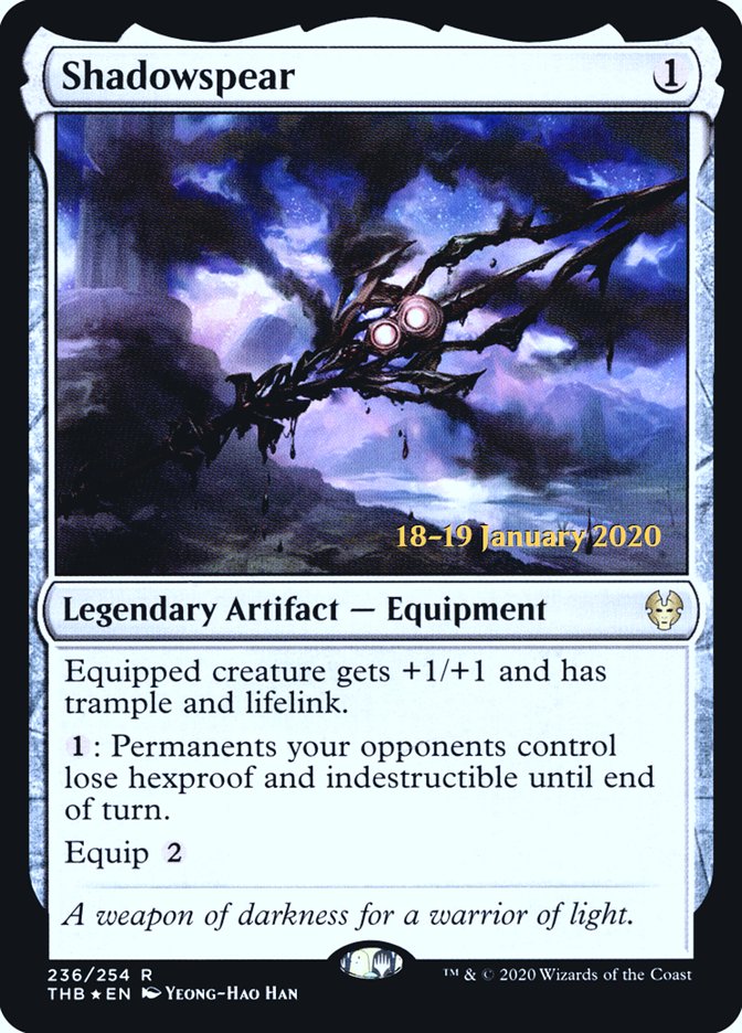 Shadowspear [Theros Beyond Death Prerelease Promos] MTG Single Magic: The Gathering | Red Claw Gaming