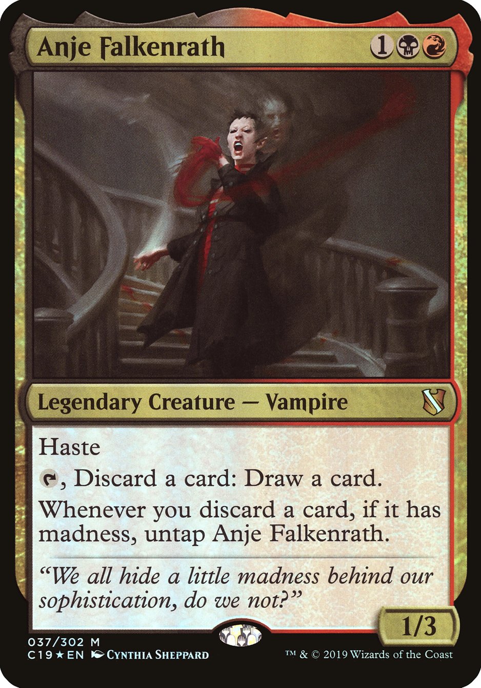 Anje Falkenrath (Oversized) [Commander 2019 Oversized] MTG Single Magic: The Gathering | Red Claw Gaming