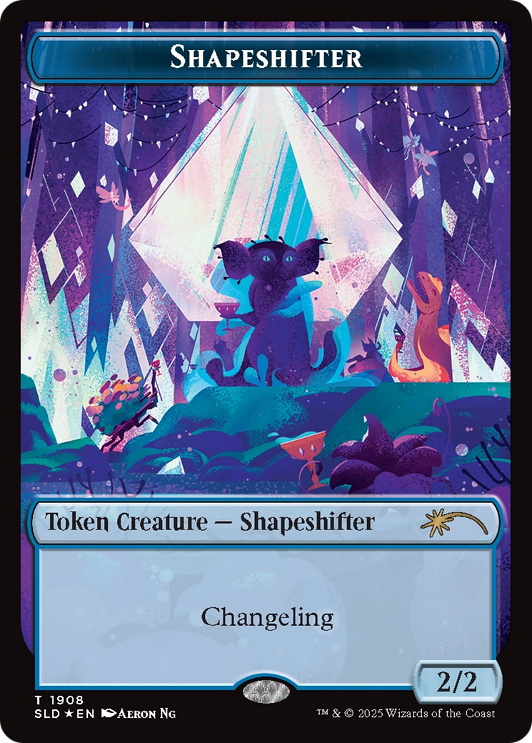 Shapeshifter Token (1908) (Double Rainbow Foil) [Secret Lair Drop Series] MTG Single Magic: The Gathering | Red Claw Gaming