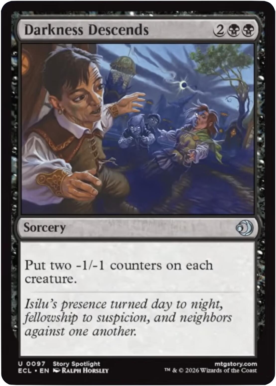 Darkness Descends [Lorwyn Eclipsed] MTG Single Magic: The Gathering | Red Claw Gaming