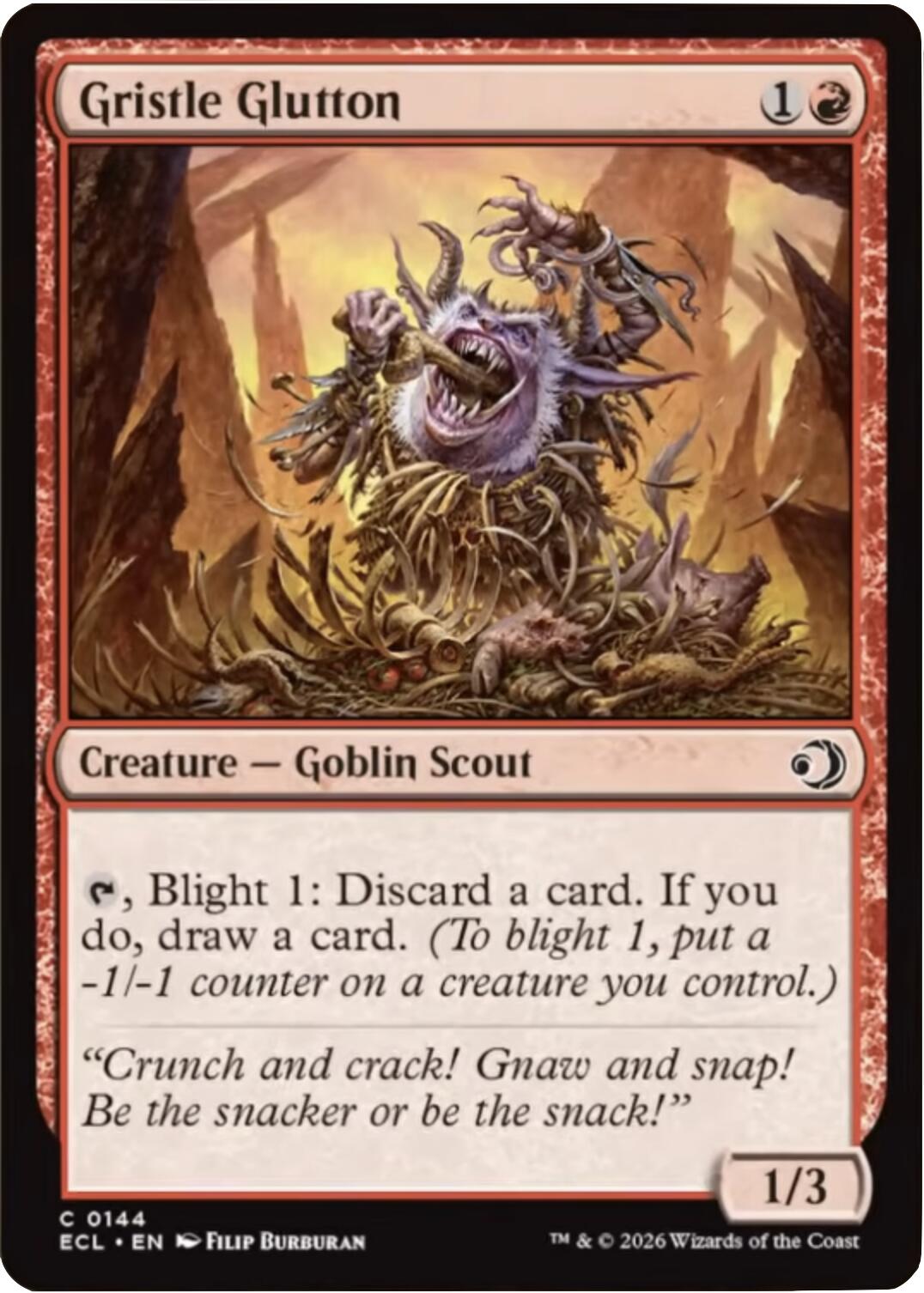 Gristle Glutton [Lorwyn Eclipsed] MTG Single Magic: The Gathering | Red Claw Gaming