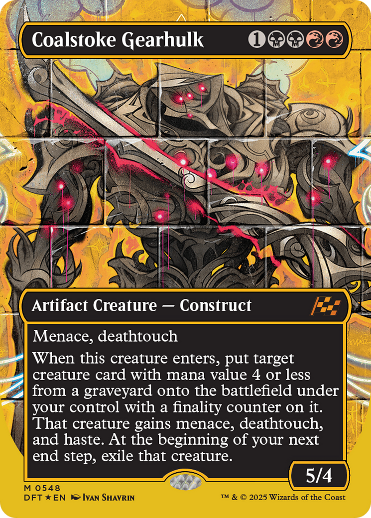 Coalstoke Gearhulk (Borderless) (First-Place Foil) [Aetherdrift] MTG Single Magic: The Gathering | Red Claw Gaming