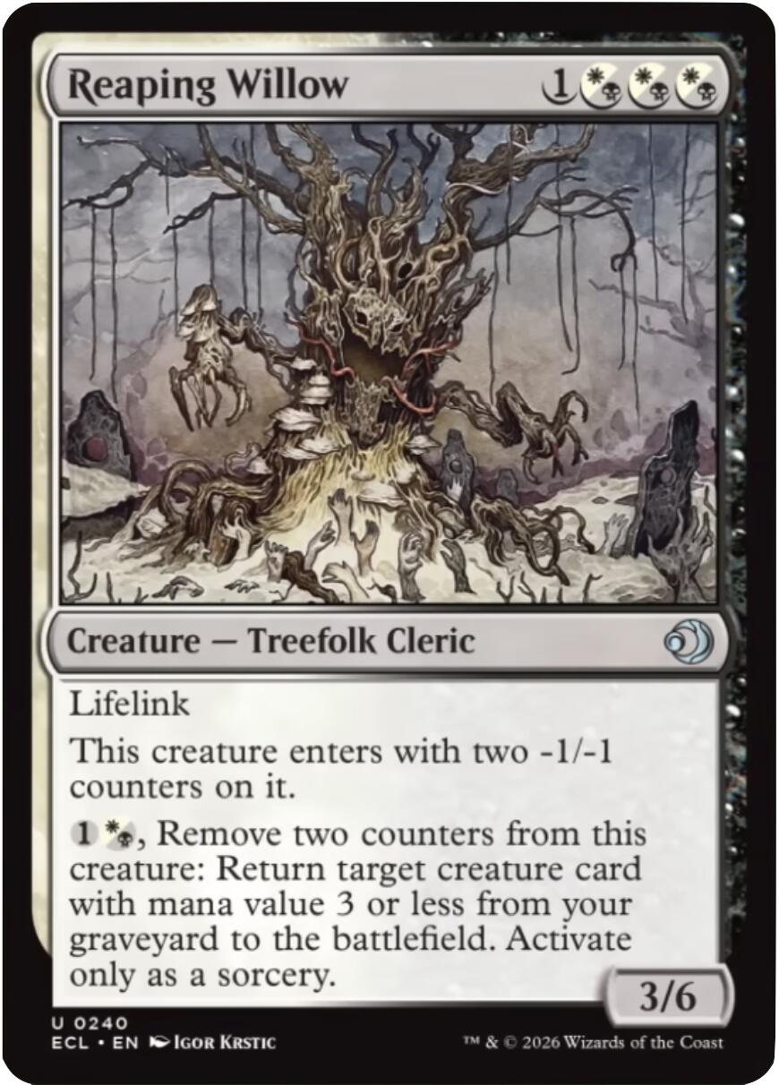 Reaping Willow [Lorwyn Eclipsed] MTG Single Magic: The Gathering | Red Claw Gaming
