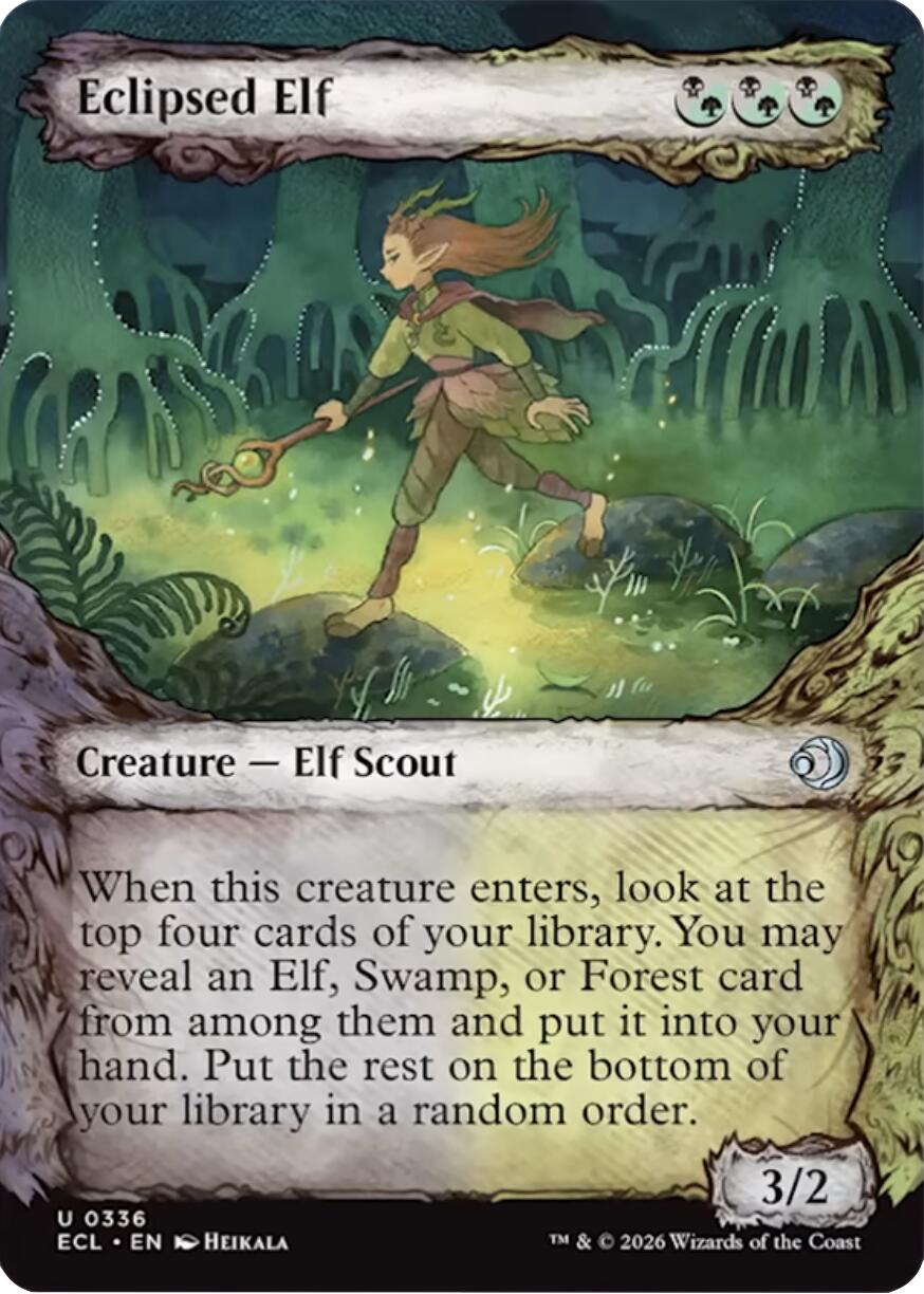 Eclipsed Elf (Showcase) [Lorwyn Eclipsed] MTG Single Magic: The Gathering | Red Claw Gaming