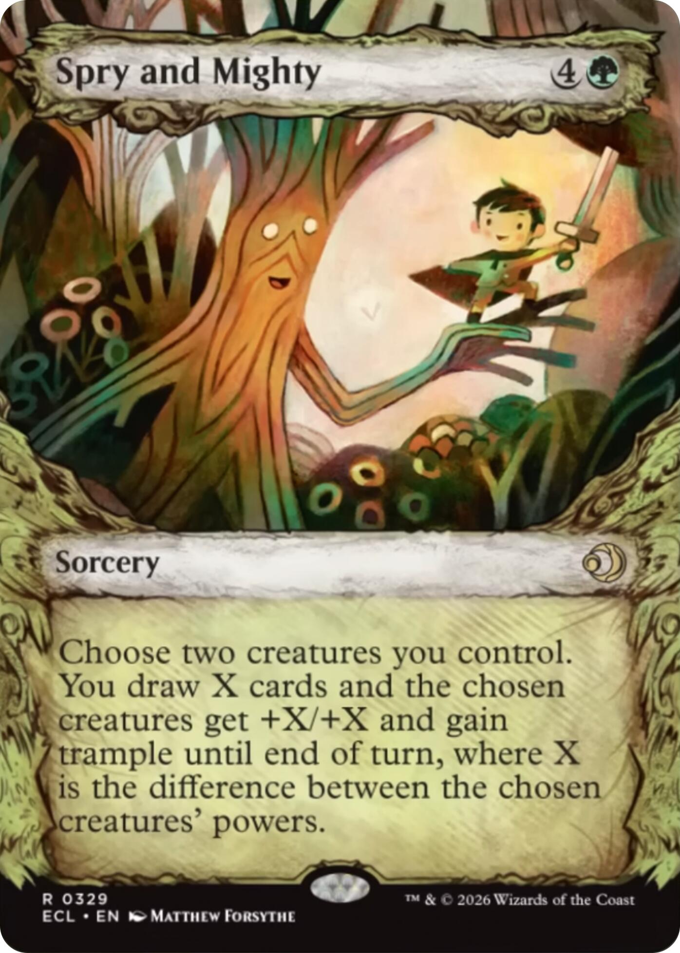 Spry and Mighty (Showcase) [Lorwyn Eclipsed] MTG Single Magic: The Gathering | Red Claw Gaming