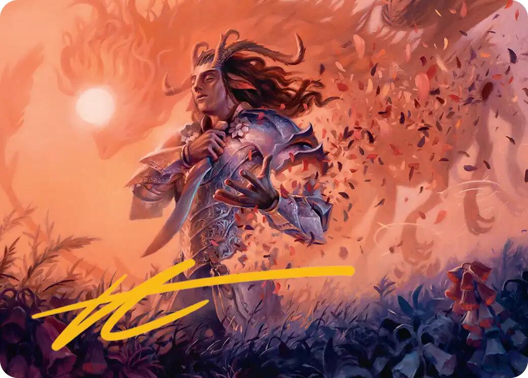 Rhys, the Evermore Art Card (Gold-Stamped Signature) [Lorwyn Eclipsed Art Series] MTG Single Magic: The Gathering | Red Claw Gaming