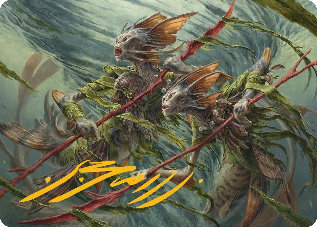 Champions of the Shoal Art Card (Gold-Stamped Signature) [Lorwyn Eclipsed Art Series] MTG Single Magic: The Gathering | Red Claw Gaming