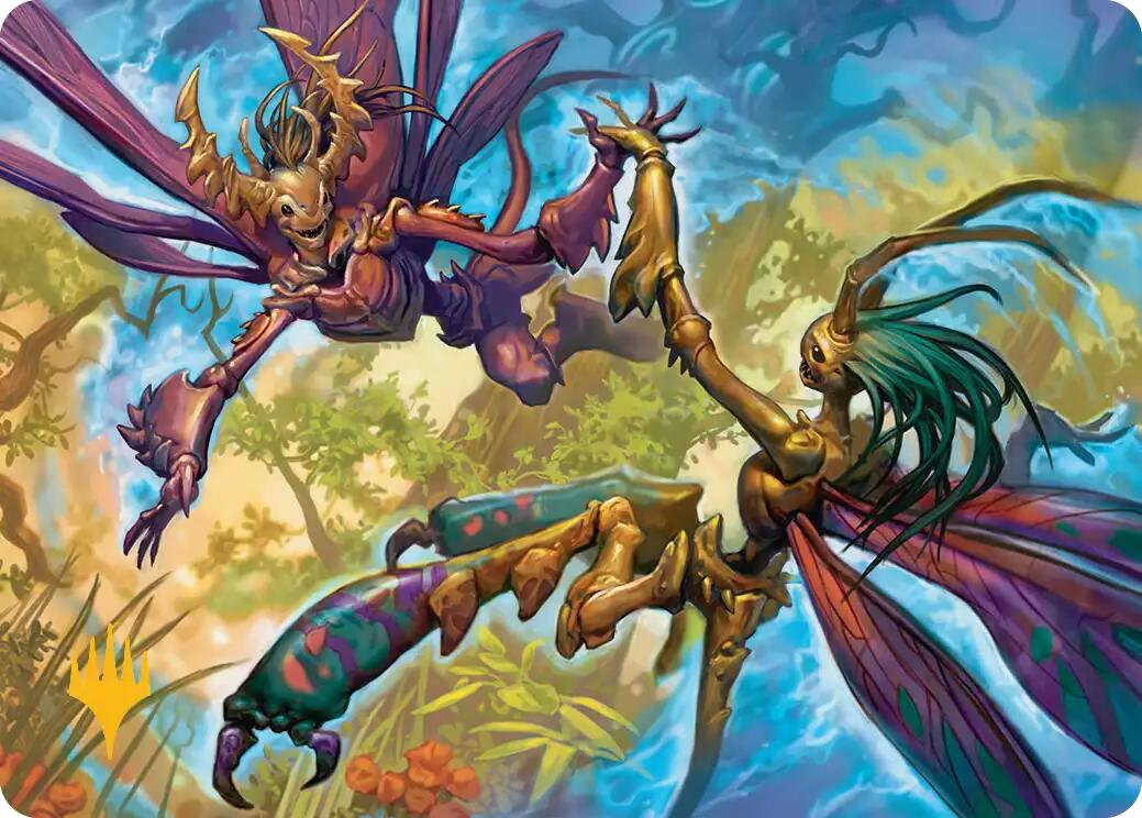 Illusion Spinners Art Card (Gold-Stamped Planeswalker Symbol) [Lorwyn Eclipsed Art Series] MTG Single Magic: The Gathering | Red Claw Gaming