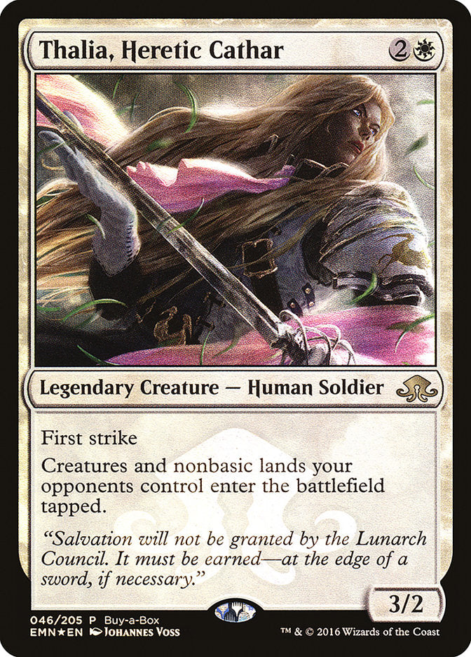 Thalia, Heretic Cathar (Buy-A-Box) [Eldritch Moon Promos] MTG Single Magic: The Gathering | Red Claw Gaming