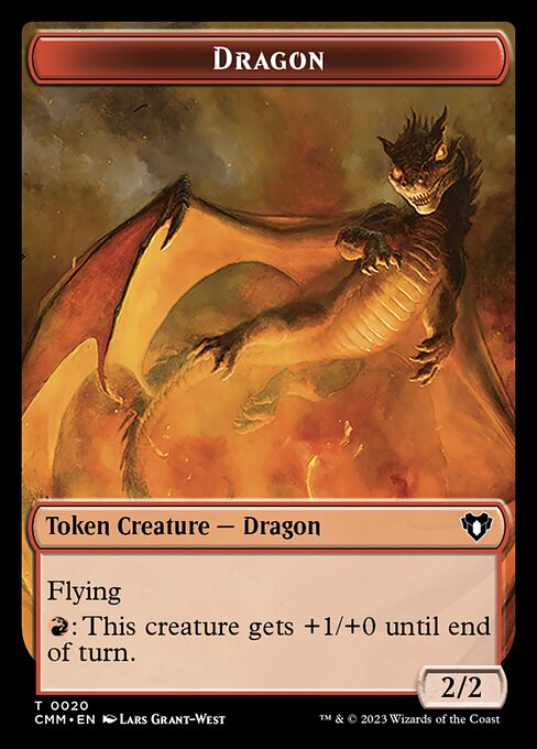 Soldier // Dragon (0020) Double-Sided Token [Commander Masters Tokens] MTG Single Magic: The Gathering    | Red Claw Gaming