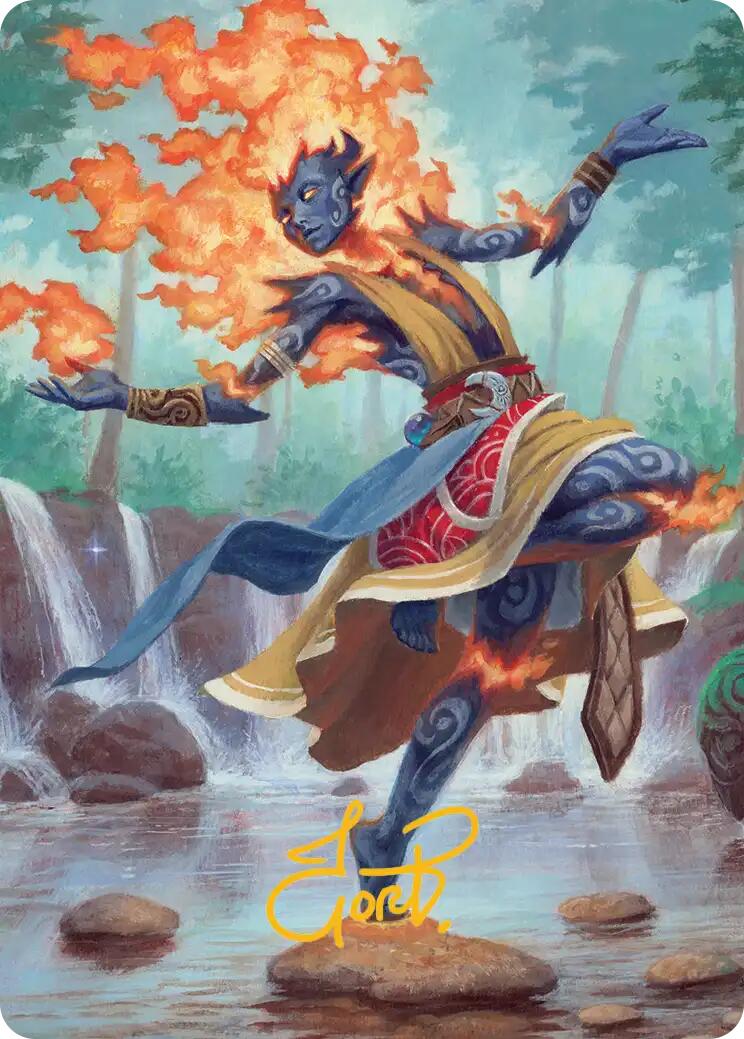 Ashling, Rekindled Art Card (16/54) (Gold-Stamped Signature) [Lorwyn Eclipsed Art Series] MTG Single Magic: The Gathering | Red Claw Gaming