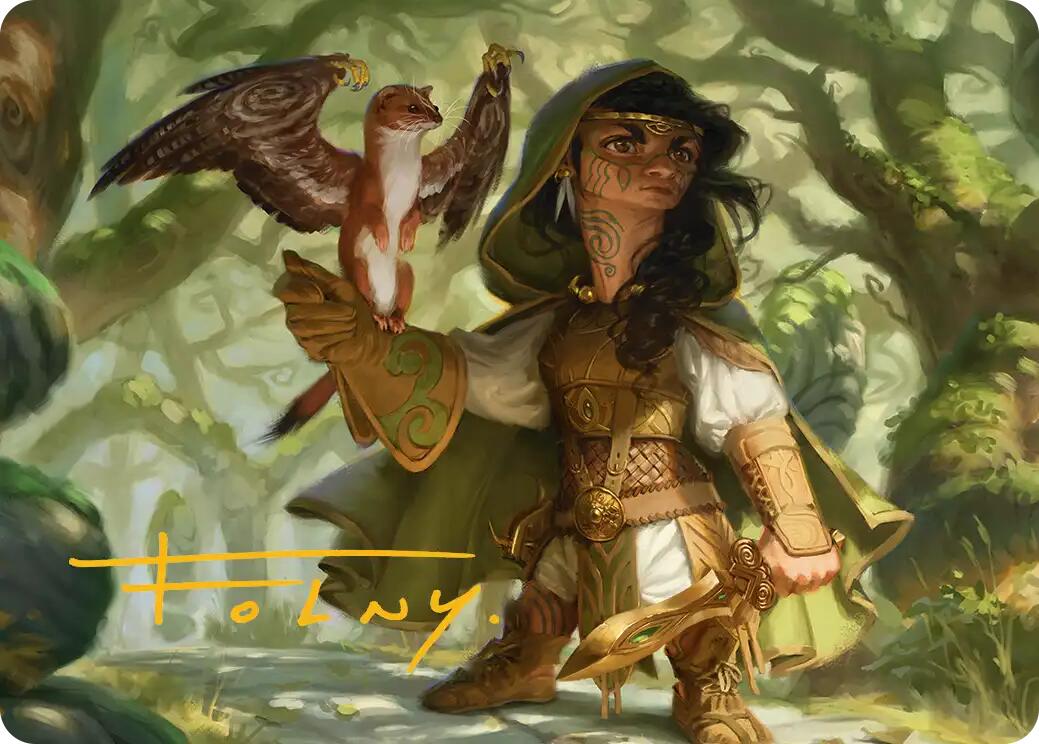 Crossroads Watcher Art Card (Gold-Stamped Signature) [Lorwyn Eclipsed Art Series] MTG Single Magic: The Gathering | Red Claw Gaming