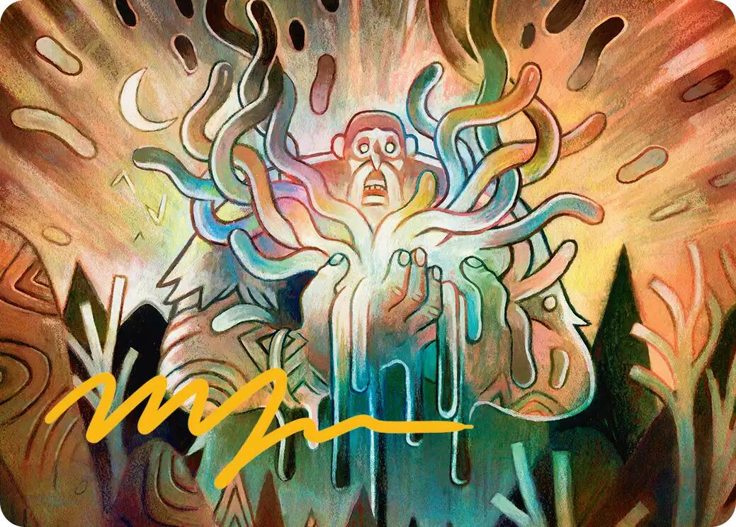 Aurora Awakener Art Card (40/54) (Gold-Stamped Signature) [Lorwyn Eclipsed Art Series] MTG Single Magic: The Gathering | Red Claw Gaming