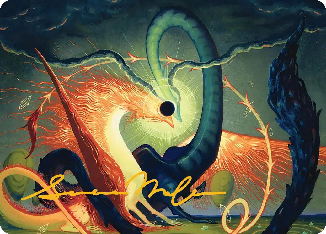 Celestial Reunion Art Card (42/54) (Gold-Stamped Signature) [Lorwyn Eclipsed Art Series] MTG Single Magic: The Gathering | Red Claw Gaming