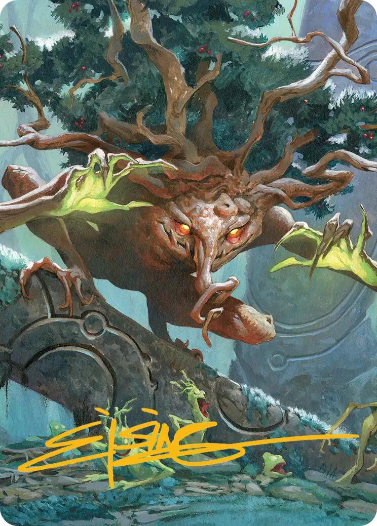 Ferrafor, Young Yew Art Card (Gold-Stamped Signature) [Lorwyn Eclipsed Art Series] MTG Single Magic: The Gathering | Red Claw Gaming
