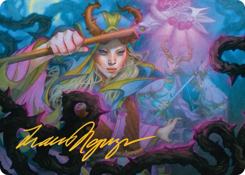 Stoic Grove-Guide Art Card (Gold-Stamped Signature) [Lorwyn Eclipsed Art Series] MTG Single Magic: The Gathering | Red Claw Gaming