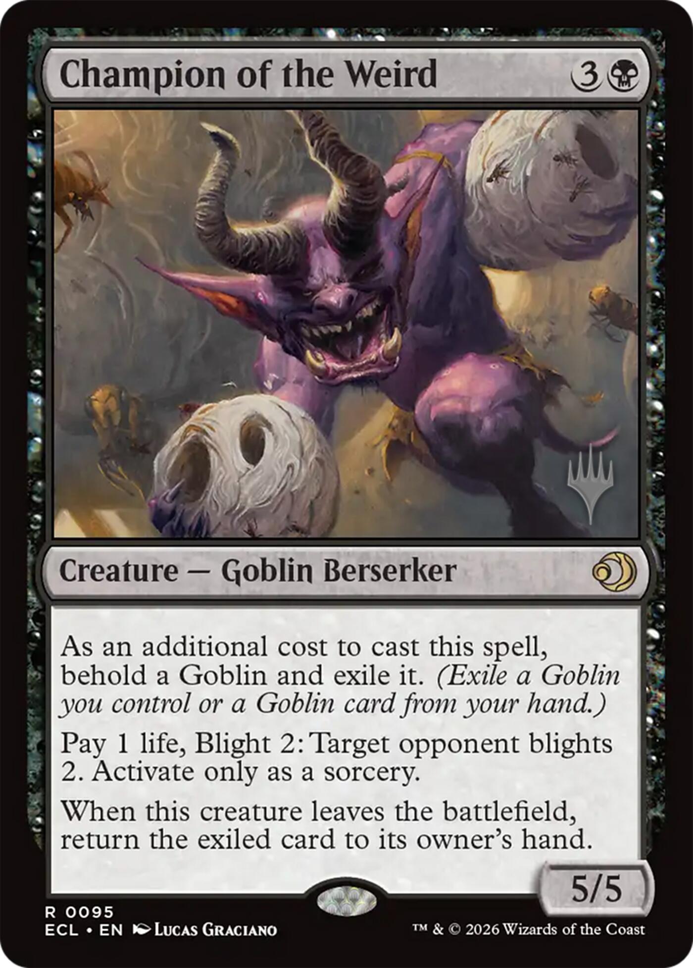 Champion of the Weird [Lorwyn Eclipsed Promos] MTG Single Magic: The Gathering | Red Claw Gaming