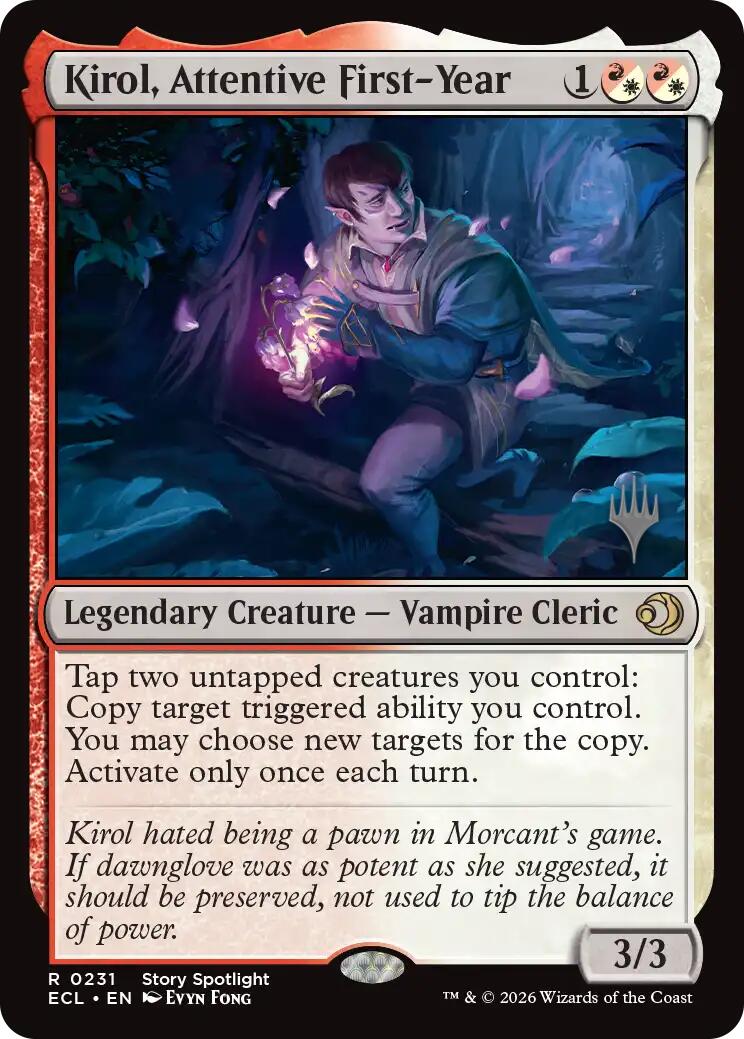 Kirol, Attentive First-Year [Lorwyn Eclipsed Promos] MTG Single Magic: The Gathering | Red Claw Gaming