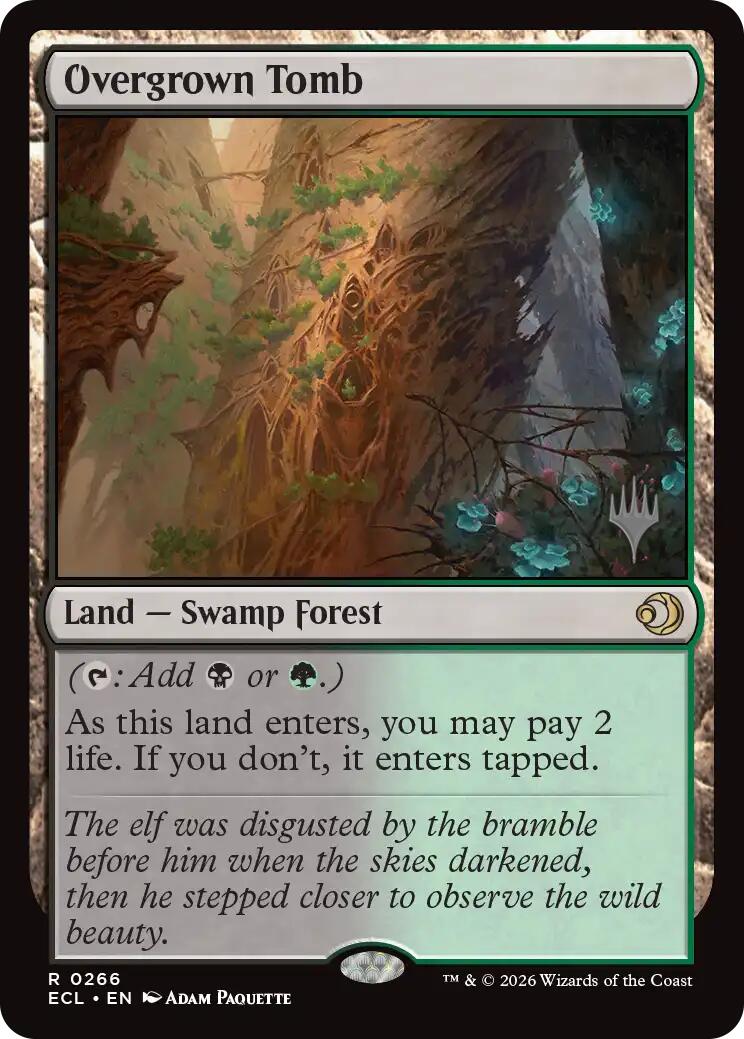 Overgrown Tomb [Lorwyn Eclipsed Promos] MTG Single Magic: The Gathering | Red Claw Gaming