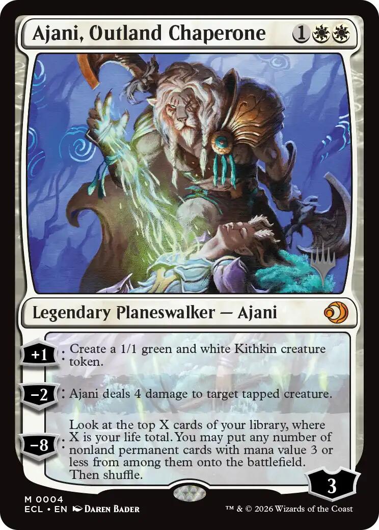 Ajani, Outland Chaperone [Lorwyn Eclipsed Promos] MTG Single Magic: The Gathering | Red Claw Gaming