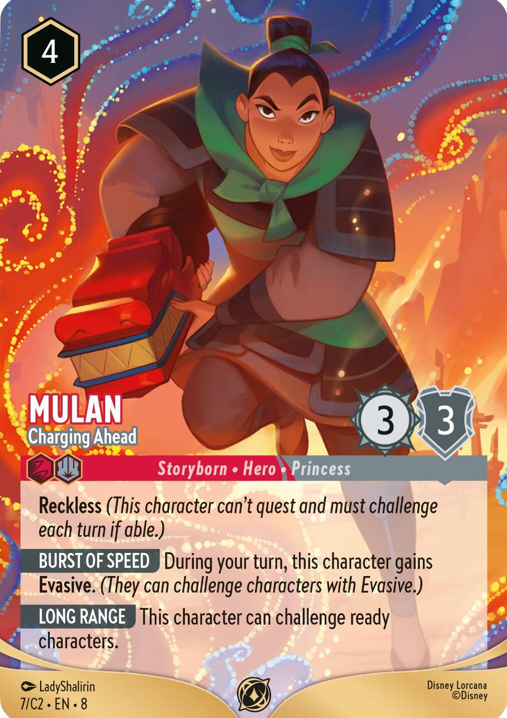 Mulan - Charging Ahead (7) (7) [Promo Cards] Lorcana Single Disney | Red Claw Gaming