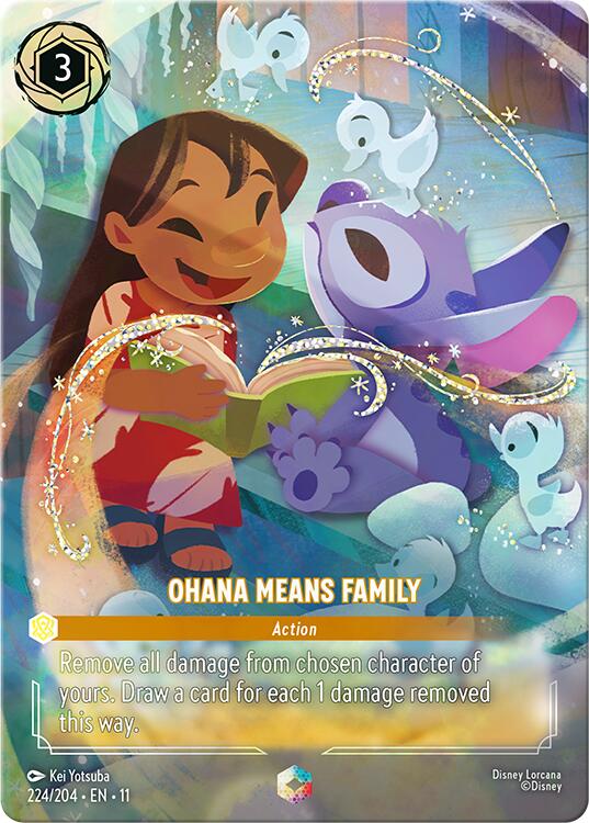 Ohana Means Family (Enchanted) (224/204) [Winterspell] Lorcana Single Disney | Red Claw Gaming