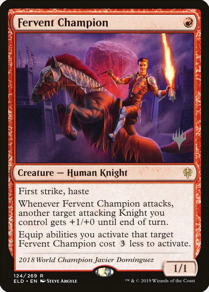 Fervent Champion (Promo Pack) [Throne of Eldraine Promos] MTG Single Magic: The Gathering | Red Claw Gaming