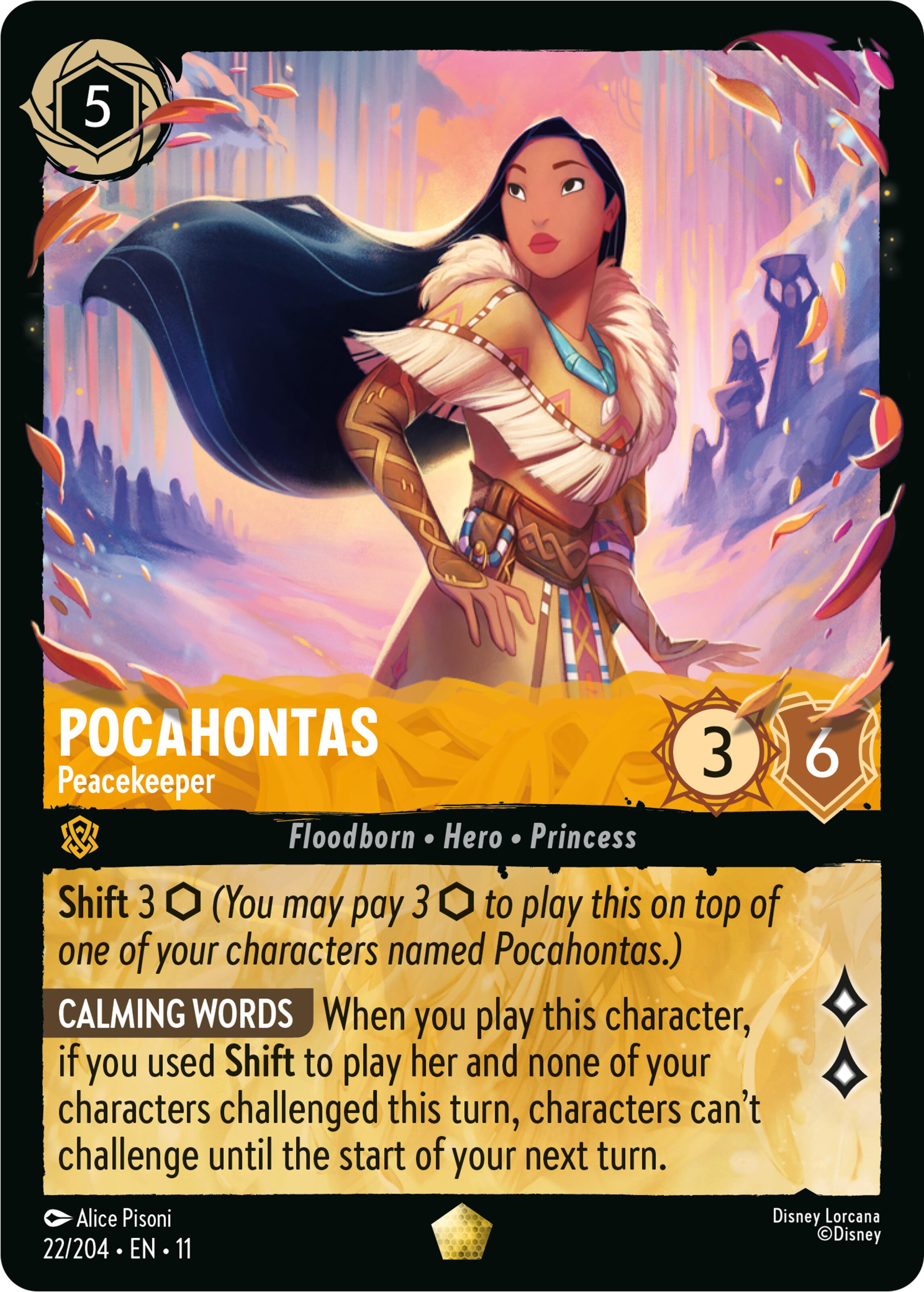 Pocahontas - Peacekeeper (22/204) [Winterspell] Lorcana Single Disney | Red Claw Gaming