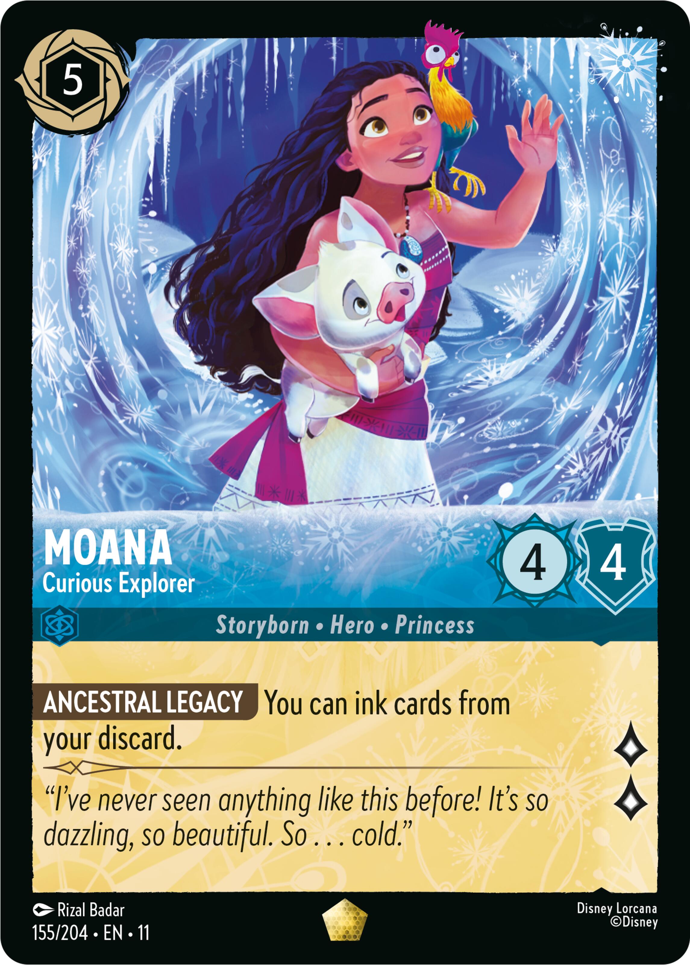 Moana - Curious Explorer (155/204) [Winterspell] Lorcana Single Disney | Red Claw Gaming