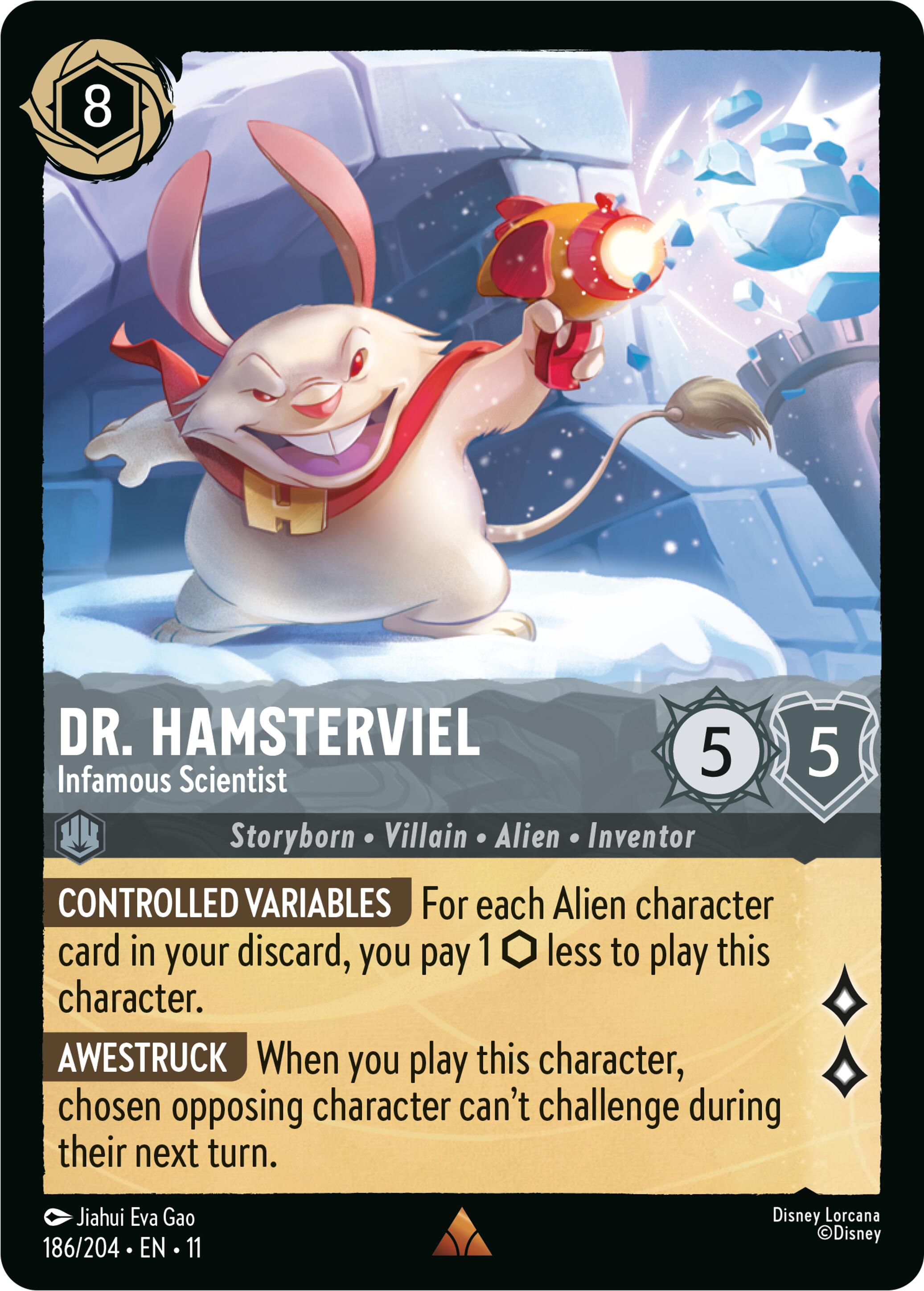 Dr. Hamsterviel - Infamous Scientist (186/204) [Winterspell] Lorcana Single Disney | Red Claw Gaming