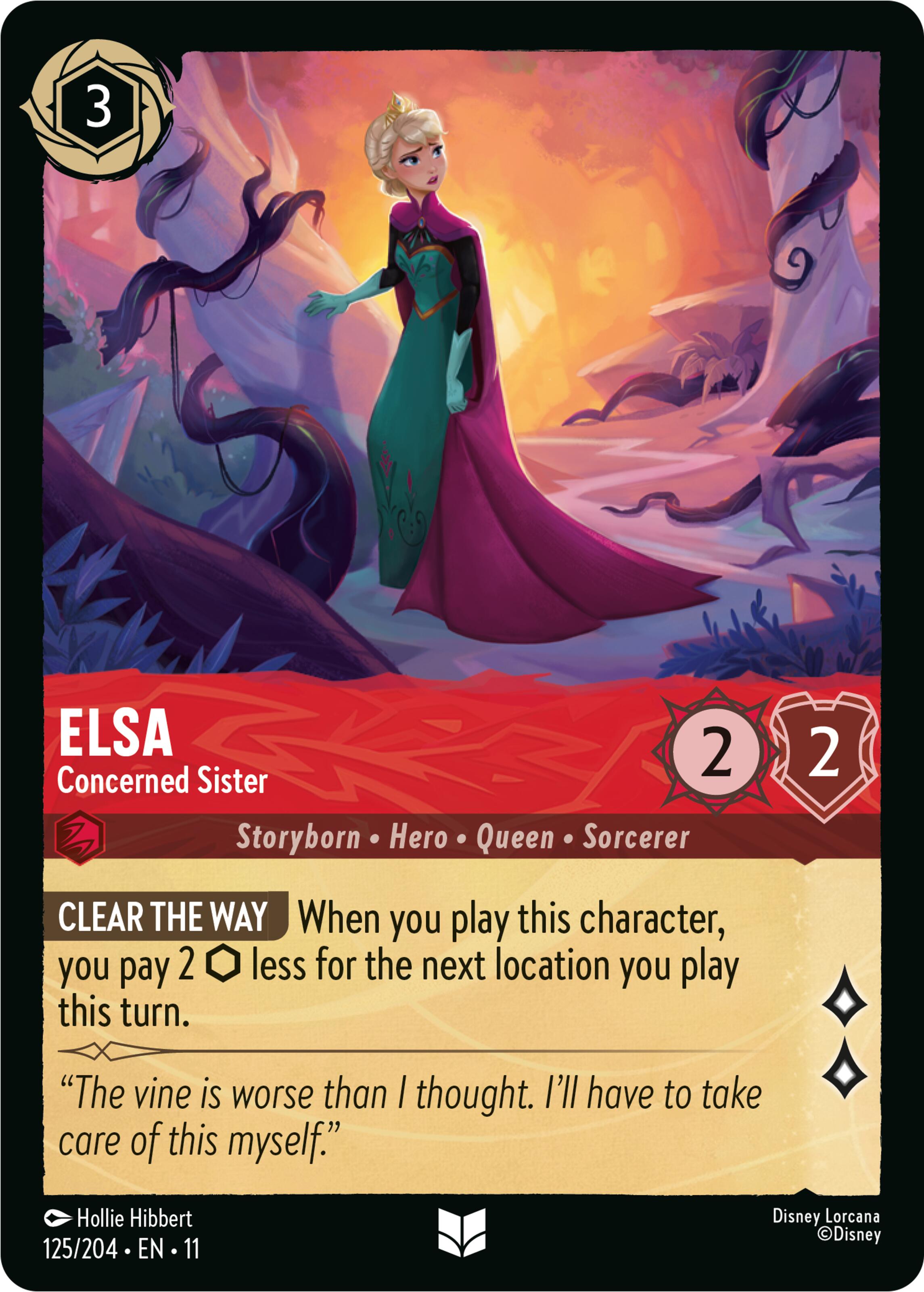 Elsa - Concerned Sister (125/204) [Winterspell] Lorcana Single Disney | Red Claw Gaming