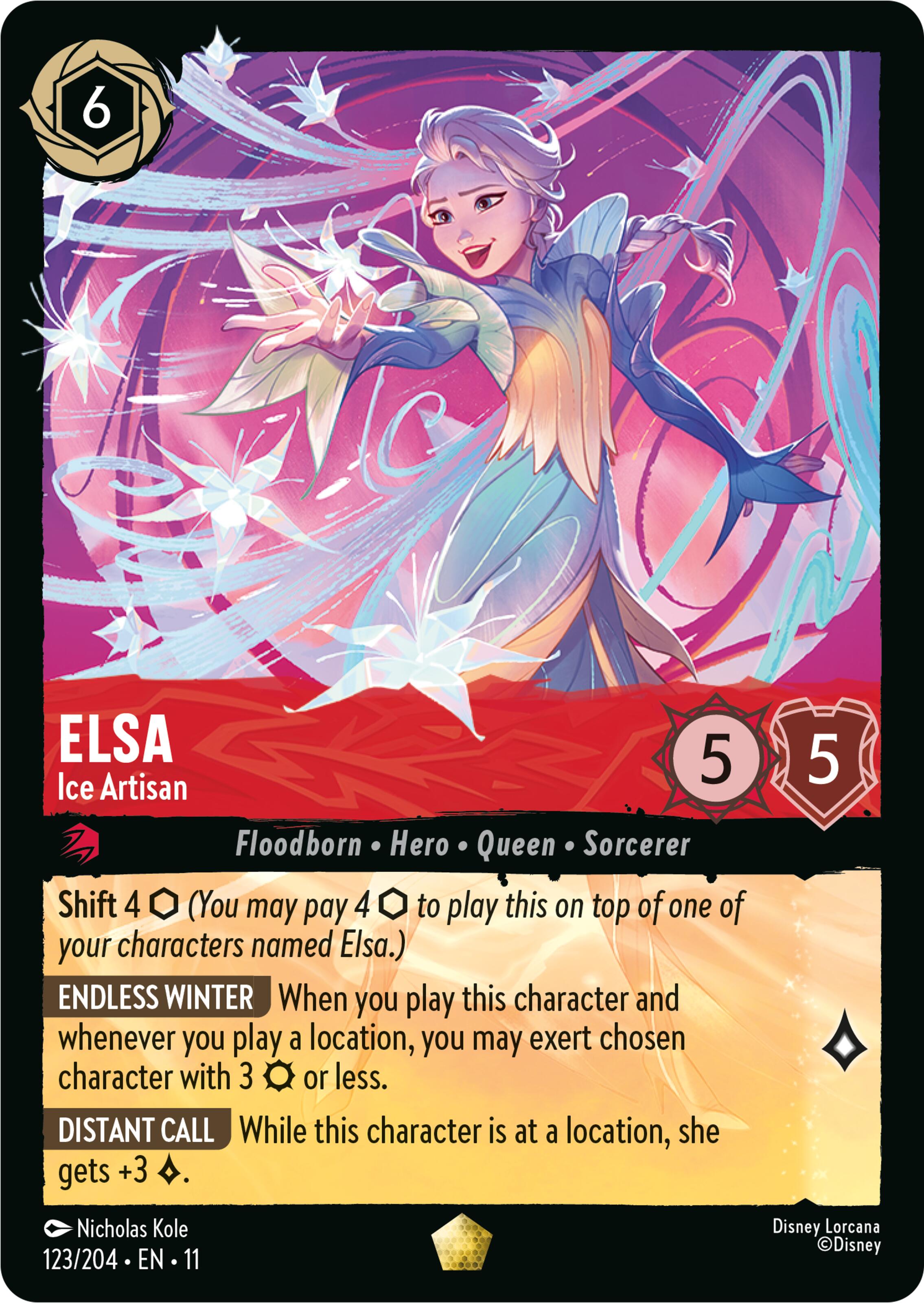 Elsa - Ice Artisan (123/204) [Winterspell] Lorcana Single Disney | Red Claw Gaming