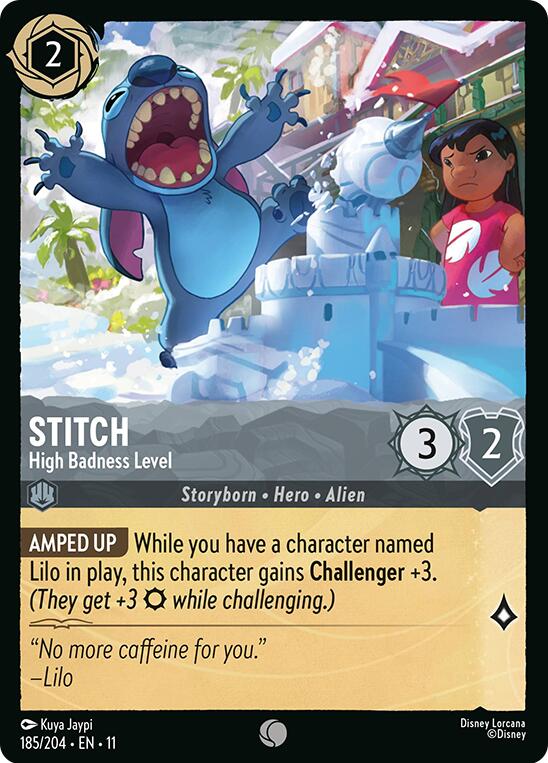 Stitch - High Badness Level (185/204) [Winterspell] Lorcana Single Disney | Red Claw Gaming