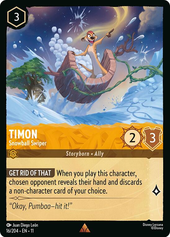 Timon - Snowball Swiper (16/204) [Winterspell] Lorcana Single Disney | Red Claw Gaming