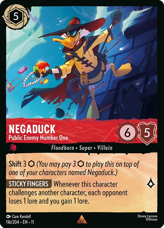 Negaduck - Public Enemy Number One (116/204) [Winterspell] Lorcana Single Disney | Red Claw Gaming