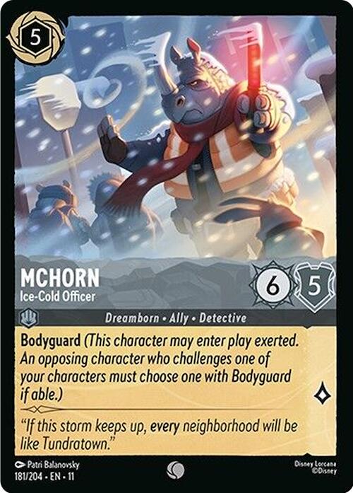 McHorn - Ice-Cold Officer (181/204) [Winterspell] Lorcana Single Disney | Red Claw Gaming