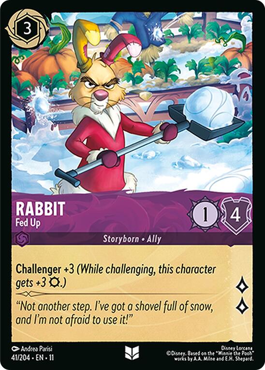 Rabbit - Fed Up (41/204) [Winterspell] Lorcana Single Disney | Red Claw Gaming