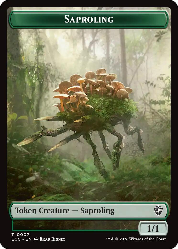 Saproling // Poison Counter Double-Sided Token [Lorwyn Eclipsed Tokens] MTG Single Magic: The Gathering | Red Claw Gaming