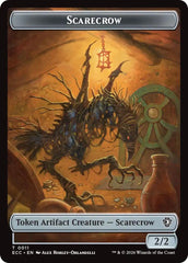 Scarecrow // Treasure Double-Sided Token [Lorwyn Eclipsed Tokens] MTG Single Magic: The Gathering | Red Claw Gaming