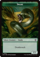 Snake // Scarecrow Double-Sided Token [Lorwyn Eclipsed Tokens] MTG Single Magic: The Gathering | Red Claw Gaming