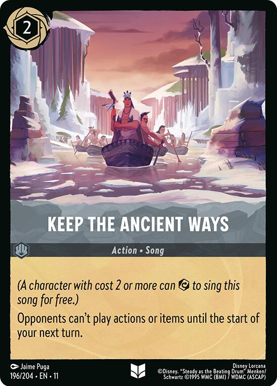 Keep the Ancient Ways (196/204) [Winterspell] Lorcana Single Disney | Red Claw Gaming